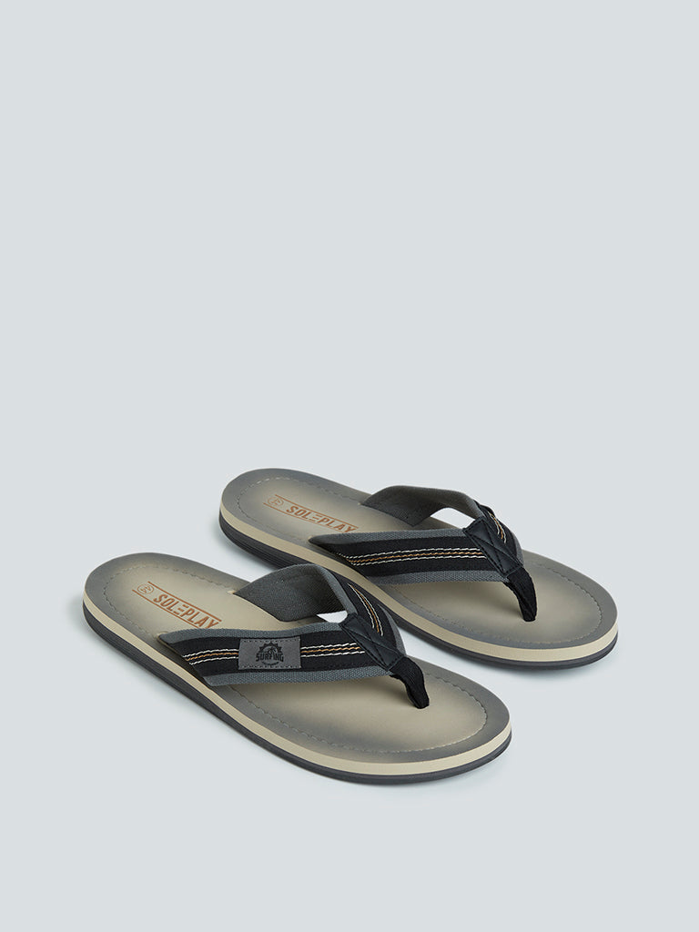 SOLEPLAY Dark Grey Flip-Flops